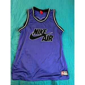 Nike Air Men's Large Basketball Jersey Purple Black White Stitched Breathable